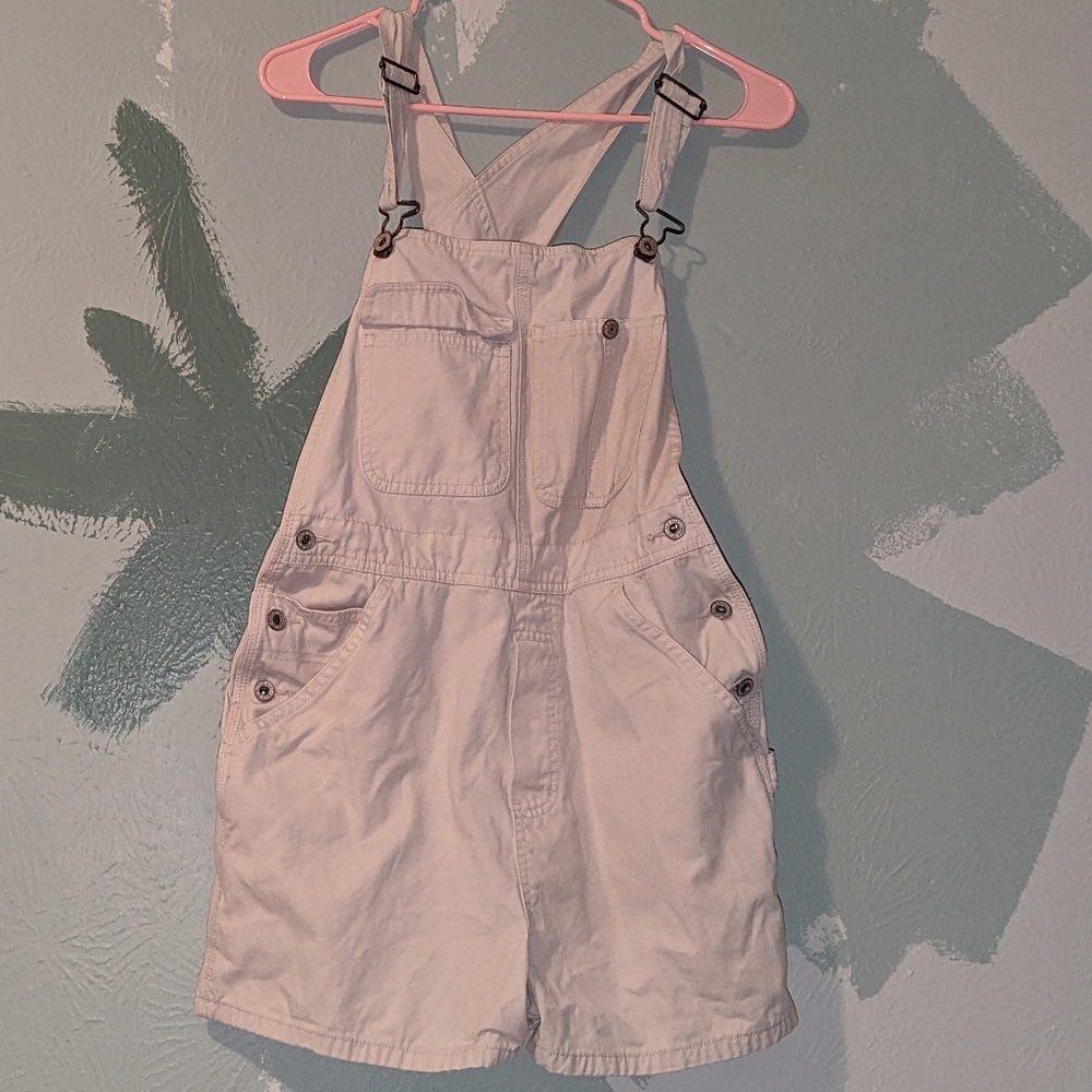 Creamy white overalls old navy